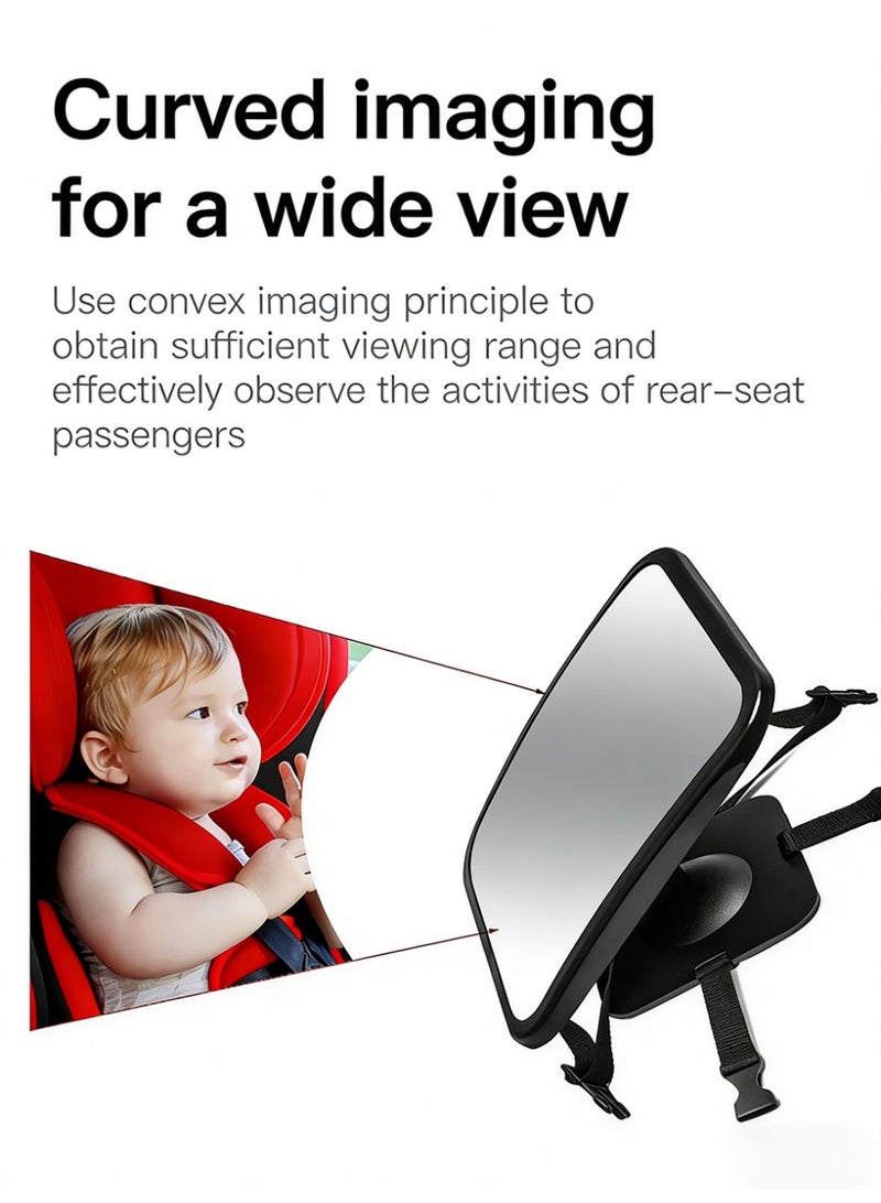 مرآة مرآة المراقبة للأطفال في مقعد الأمان للأطفال، مرآة مراقبة الأطفال داخل السيارة، مرآة المراقبة للأطفال في السيارة، مرآة مساعدة للمرآة الخلفية - Image 5